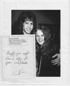 Steven Tyler Linda Blair DUNKELKAMMER DRUCK Foto mit Flosse Costello Notiz Aerosmith - Bild 1 von 4