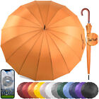 Royal Walk Windproof Large Umbrella for Rain 54" Automatic Luxury Wood Handle ES