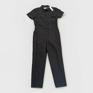 Outerknown S.E.A. Jumpsuit Women's Small Button Front Linen Blend Storm Grey - Picture 1 of 8
