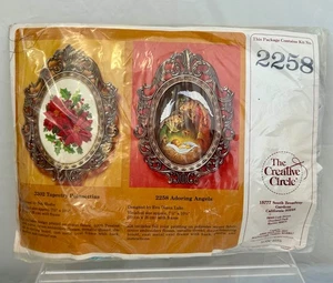 Creative Circle ACOC # 2258 Christmas Adorning Angel's Crewel Kit w Frame - Picture 1 of 3
