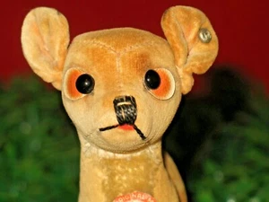 Steiff BAMBI Rehkitz Silberknopf mit langem "ff" + Schild, Stroh, alt/antik - Bild 1 von 12