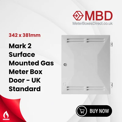 TRICEL Mark 2 Surface Mounted Gas Meter Box Door - UK Standard (342 x 381mm)