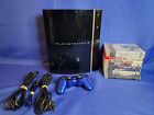 Sony Playstation 3 Console Fat Model Cechk01 Ps3: 1 Controller, Wires, 10 Games