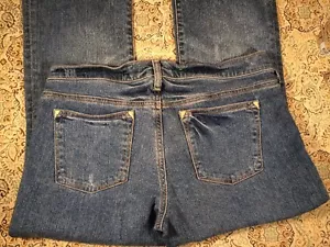 Vecchio stivaletto jeans navy vita ultra bassa taglio donna 10 corto western sexy - Foto 1 di 10
