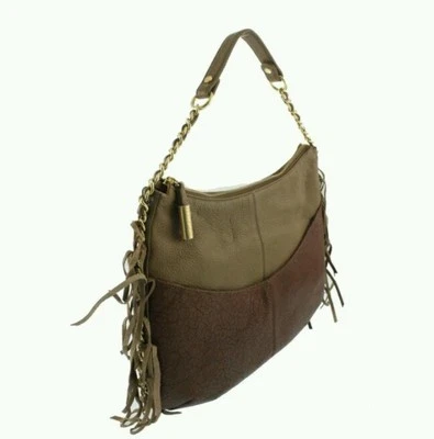 BOLSOS BODHI NUEVO Gaansevort Marrón Cuero Envejecido Cadena Hobo Bolso de Mano* Foto 1 de 4