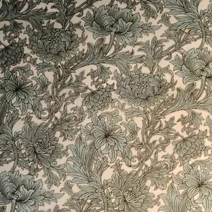 William Morris crisantemo verde césped pima algodón - por 50 cm - Imagen 1 de 8