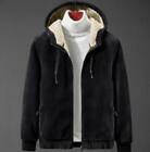 Lamb Velvet Men Jacket Hood Thicken Silver Faux Fox Fur Coats Sweater Warm L-8Xl