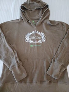 John Deere Brown Jeweled Youth Girls Hoodie. Size XL. - Picture 1 of 6