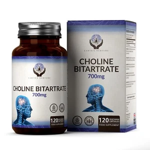 Bitartrato de Colina | 120 Capsulas de 700mg Nootropic de Alta Potencia, Sin OGM - Bild 1 von 17