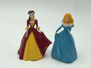 2 Piece Lot Vintage PVC Figurine Cake Topper Disney Aurora Belle Princess B - Picture 1 of 8
