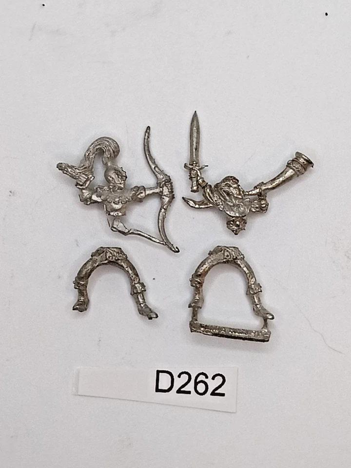 Warhammer Fantasy AoS ToW Madera Elfo Glade Riders Comando + Arco x2 Lote Fuera de Stock Metal Foto 1 de 1