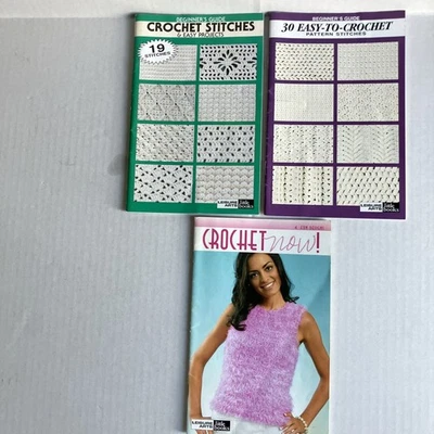 Lot 3-Leisure Arts Beginners Guide 19 Crochet Stitches Crochet Book Crochet Now, - Image 1 of 4