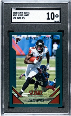 2015 Score Julio Jones End Zone 绿色 /6 SGC 10 — 第 1/2 张图片