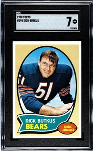 1970 TOPPS FOOTBALL #190 DICK BUTKUS SGC 7 NEAR MINT NM - HOF CHICAGO BEARS - Picture 1 of 7