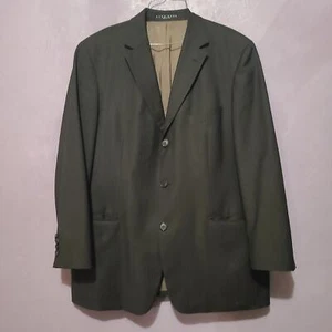 HUGO BOSS SCHURWOLLE ROSSELLINI ANZUG JACKE BLAZER NADELSTREIFEN 3 KNÖPFE USA 42 S - Bild 1 von 8
