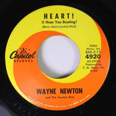 Pop 45 Wayne Newton - Heart! / So Long Lucy On Capitol Records - Image 1 of 2