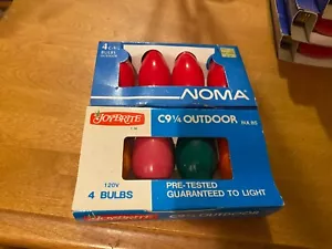 2 Pack of 4 Red &  Mixed  Outdoor Bulbs C-9 1/4 - Picture 1 of 3
