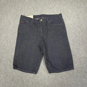Ralph Lauren Shorts Kids 16 Blue Bermuda denim cotton Pockets zip Size 16 - Picture 1 of 7