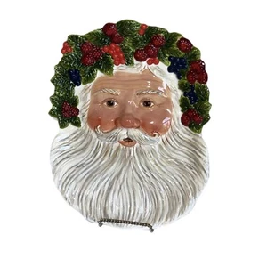 Department 56 Weihnachtsmann Teller 2001 Peggy Toole Weihnachten handbemalt Vintage - Bild 1 von 6