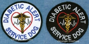 DIABETIC ALERT  SERVICE DOG - service dog vest patch - Picture 1 of 1