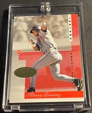 1996 LEAF SIGNATURE MANNY RAMIREZ GOLD PRESS PROOF #11 (B43)