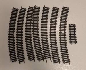 Lote de 8 vías de tren escala Ho de colección Italia radio 18 sector 30 latón - Imagen 1 de 4