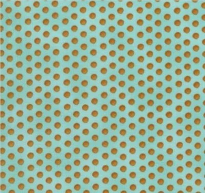CLEARANCE - 'HOLIDAY DREAMS' BROWN DOTS ON BLUE CHRISTMAS FABRIC - RJR - Picture 1 of 1