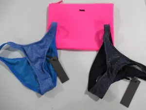 Triangl Swimwear Mica Marina Sparkle & Navy Bikini Bottoms SZ Small w/Pouch *SET - Picture 1 of 14