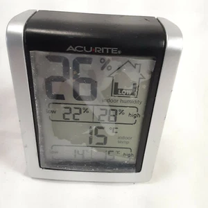 Accurite Weather Station Thermometer and Humidity Meter Indoor Display Clip Desk - Picture 1 of 2