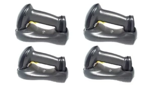 SET 4x SYMBOL MOTOROLA LS4278 BARCODE SCANNER BLACK 1D USB +CRADLE +NEW BATTERY - Bild 1 von 1