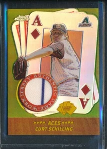 2002 Topps Chrome 5 Card Stud Aces GU Jersey Relic #5AC-CS: CURT SCHILLING - Picture 1 of 2