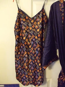 PETRA FASHIONS "WOMEN'S CHEMISE" NAVY BLUE PRINT   SIZE S - Picture 1 of 2
