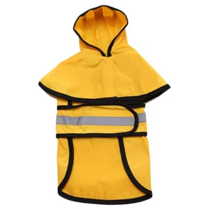 Zone Tech Pet Dog Raincoat Protection Hood Medium with Reflective Stripe Strip - Picture 1 of 7