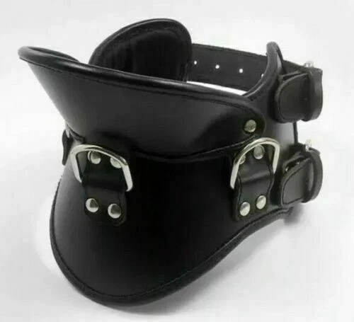 MEN'S NECK COLLAR CORSET POSTURE NECK COLLAR BONDAGE BDSM ROLE PLAY GAY FETISH - Image 1 of 1