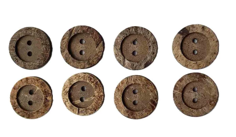 8 деревянных пуговиц для куртки свитера одежды коричневый желтовато-коричневый 13/16" - Изображение 1 из 1