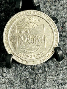 UNION PLAZA HOTEL CASINO 1991 $1 ONE DOLLAR GAMING COIN/TOKEN - Las Vegas, NV - Picture 1 of 2