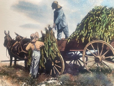 DANNY GARCIA CON PINTURA FIRMADA PINTURA IMPRESIONISTA AGRICULTORES VAGÓN DE CARGA Foto 1 de 4