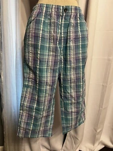 Vintage New Mountain Lake Women’s Pedal Pusher Checkered Pants Sze Petite Small - Picture 1 of 13