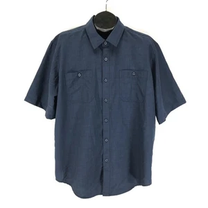 Orvis Short Sleeve Button Up Shirt Men's Size XXL Blue Outdoor Casual Workwear - Picture 1 of 8
