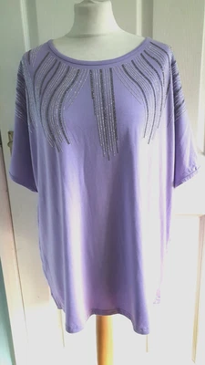 Frank Usher Coral Jersey Studded Tunic Top Size small / medium  new QVC S/m - Image 1 of 4