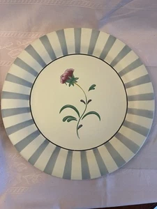 LENOX "Poppies on Blue" Botanical Round Wooden Platter  - Picture 1 of 2