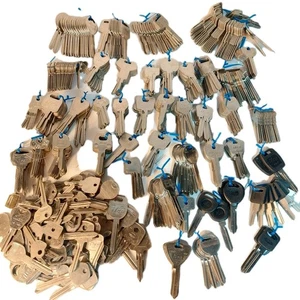 14 Ib Misc Key BLANKS Ilco Curtis Mostly Old Cars, Some Vintage Uncut Locksmith - Picture 1 of 24