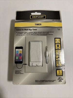 Defiant Indoor In-Wall App Timer Model 1001470469 Programmable 3-Way NEW - Image 1 of 2