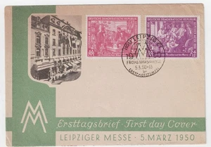 Germany Leipzig Messe Trade Fair set on cover FDC 1950 Postmark B-2 - Picture 1 of 1