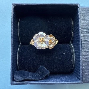 1980's STAUER Flower Ring Size 7 # W7461 - Picture 1 of 8