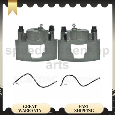 4x Pinzas de freno delanteras delanteras con mangueras para GMC C3500HD 2000 Foto 1 de 4