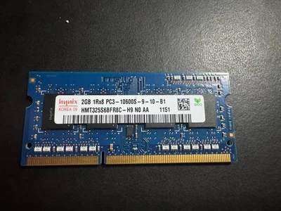 Hynix 2GB 1Rx8 PC3-10600S-9-10-B1 RAM HMT325S6BFR8C-H9 NO AA - Image 1 of 4