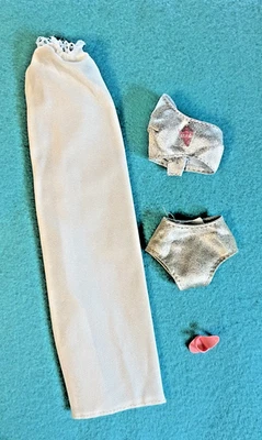 Vintage 1985 Barbie Astro Fashions Starlight Slumbers 2739 Dress Underwear Shoe - Image 1 of 4