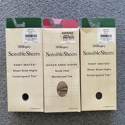 De colección Worthington Sensible Transparente Hasta la Rodilla Avena Negro Taupe 7 Pares Foto 1 de 4