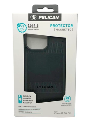 Capa Pelican Protector Series para MagSafe para Apple iPhone 15 Pro Max - Preta - Imagem 1 de 3